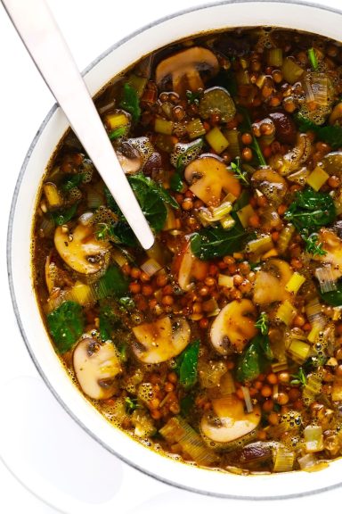 Shiitake Mushroom and Lentil Soup