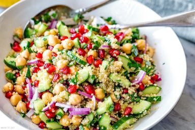 Quinoa Salad with Chickpeas and Avocado